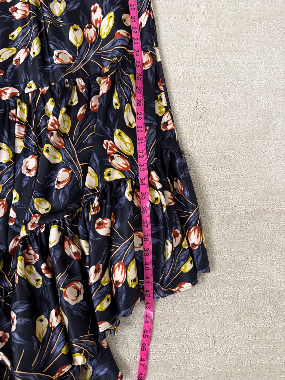 Cinq a Sept Kossa Silk Asymmetric Maxi Dress 2 - Picture 14 of 14